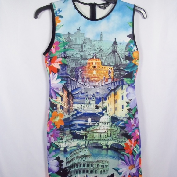 Just Love Unique Scenic Print Dress Sleeveless - Picture 6 of 8